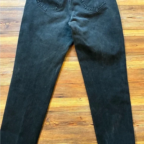 Vintage Lee High Rise Black Mom Jeans Tapered Leg 90s Grunge Size 12 M - Picture 7 of 15